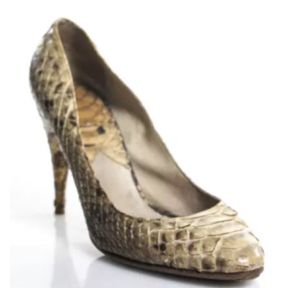 100% AUTHINTIC Python Vintage heels. SIZE 10 - Picture 2 of 8